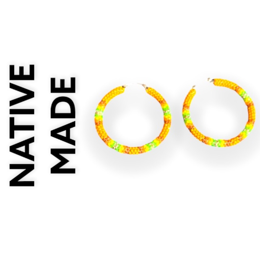 Native American made hoop earrings